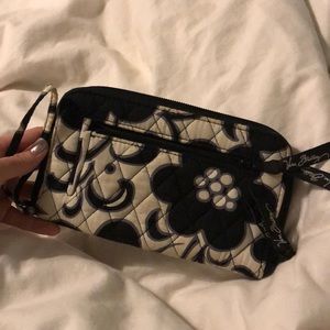 Vera Bradley lightly used black and white wallet